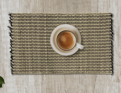 Handmade Dining Table Mats in Green (Set of 2/4/6) | Eco Friendly Tableware Sustainably Handwoven from Natural Grass - Image 3